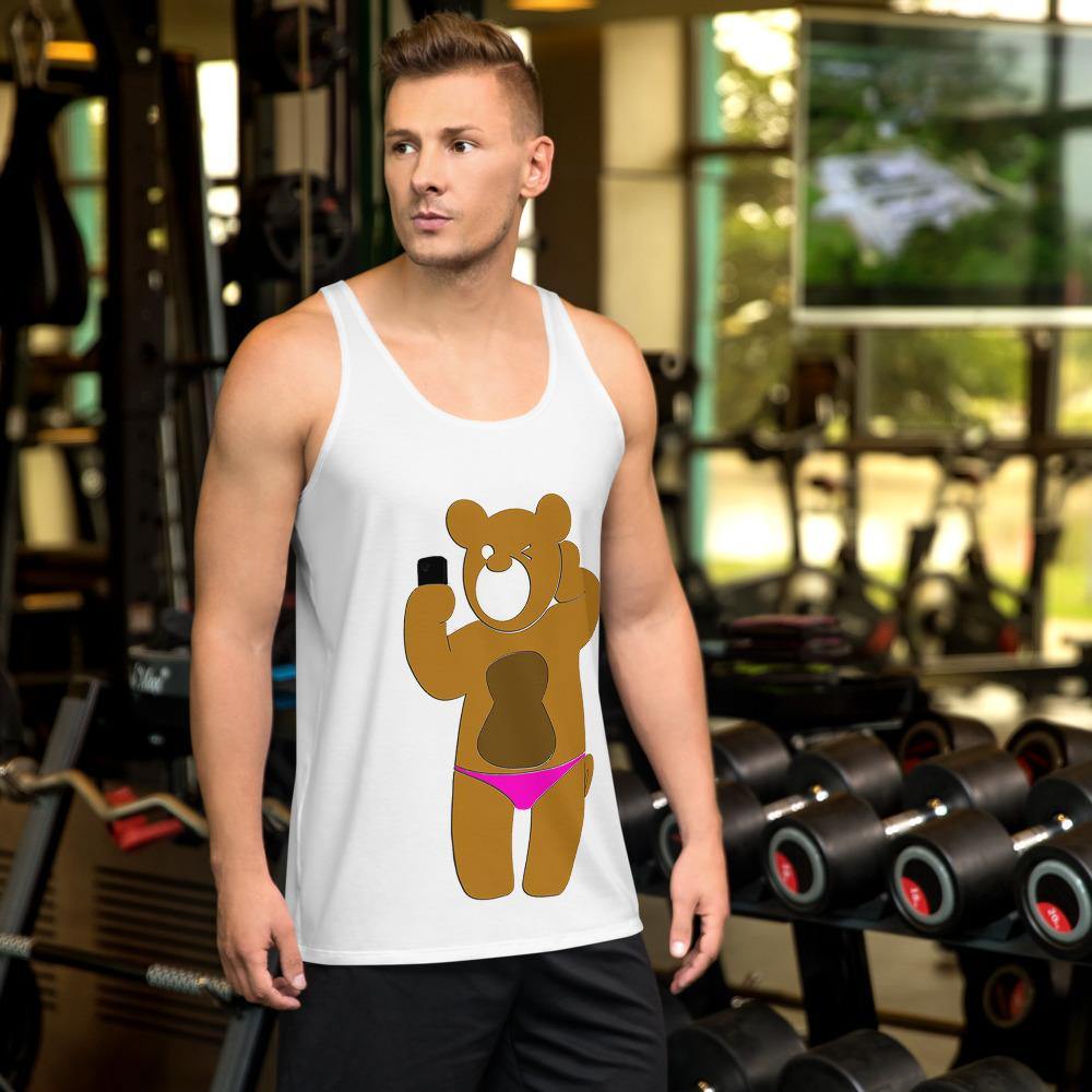 Malibu Chuscle Bear Selfie Gym Tank - Chuscle Clothing