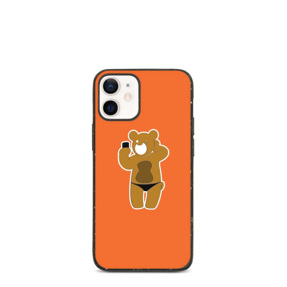 Bear Selfie Orange Biodegradable Iphone case freeshipping - Chuscle Clothing
